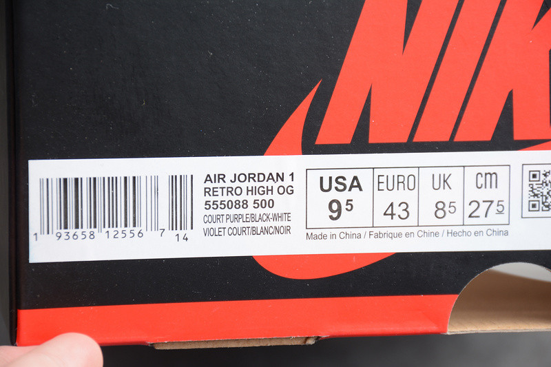 Air Jordan 1 High OG “Court Purple” 555088-500