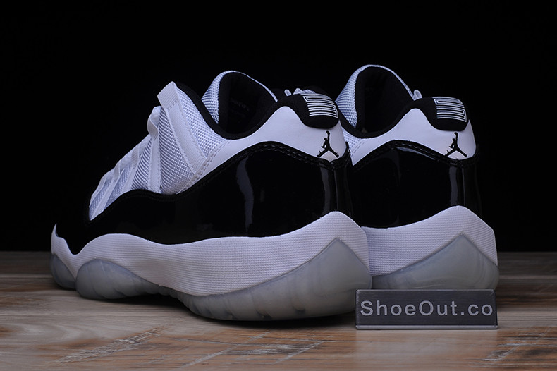 AIR JORDAN 11 RETRO LOW "CONCORD" BLACK/ WHITE  mens 528895-153