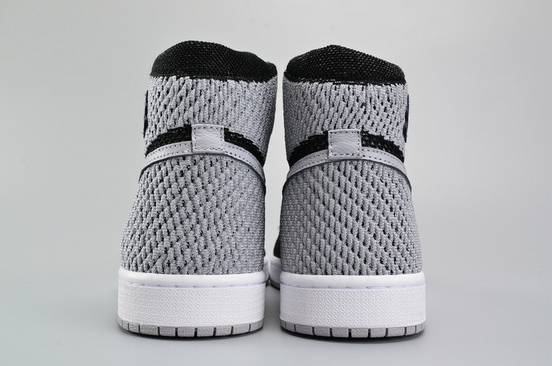 Air Jordan 1 Flyknit “Shadow” Black/Medium Grey-White mens 919704-003