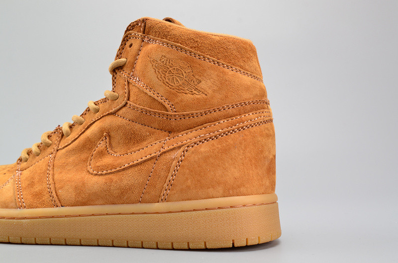 Air Jordan 1 Retro High OG “Wheat”  Golden Harvest/Elemental Gold mens 555088-710