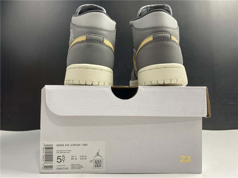 Air Jordan 1 Mid Grey Onyx (W) BQ6472-020