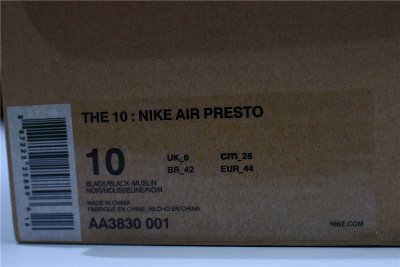 OFF WHITE x Nike Air Presto AA3830-001