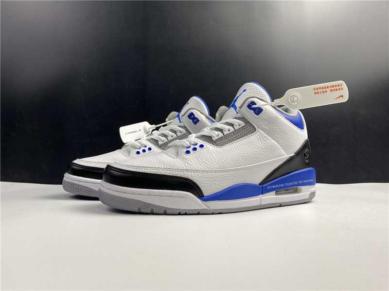 Air Jordan 3 Retro White Blue Shoes CT8532-040