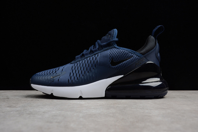 NIKE mens Air Max 270 "Midnight Navy" Black/ White AH8050-400