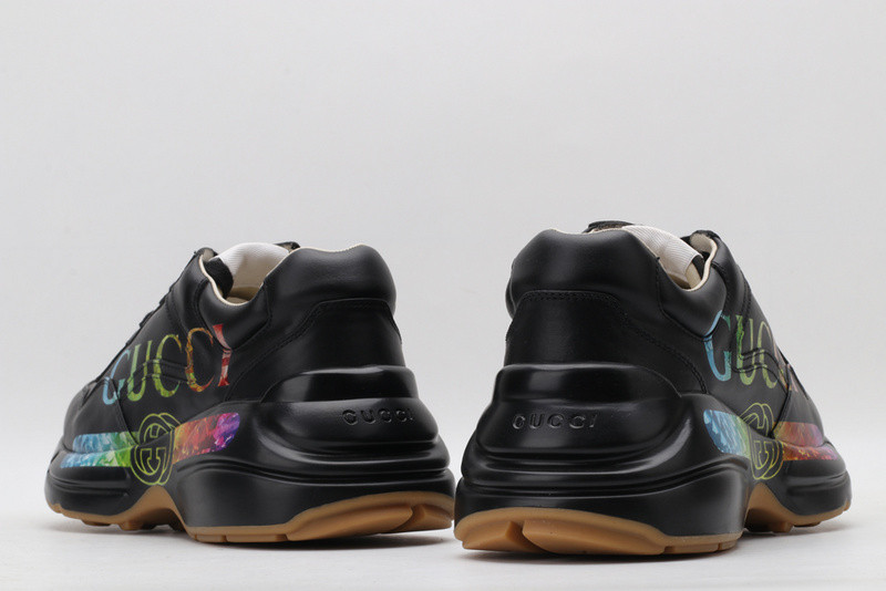 Rhyton Leather Sneaker With GC Logo 552851 DRW00 1000