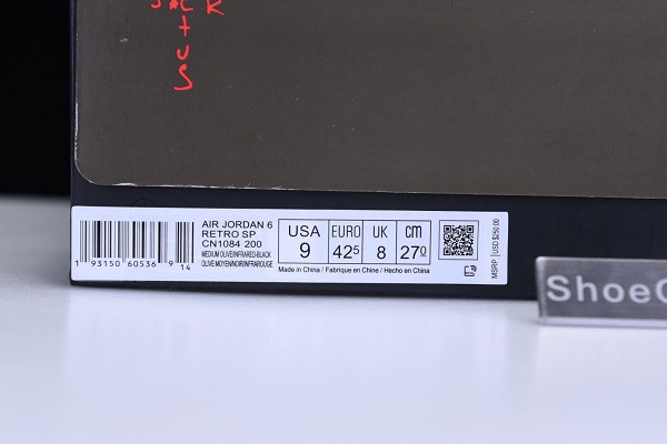 Travis Scott x Air Jordan 6 “Medium Olive” CN1084-200