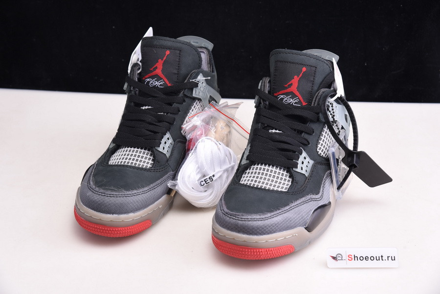 OFF White x Air Jordan 4 “Bred” CV9388-001