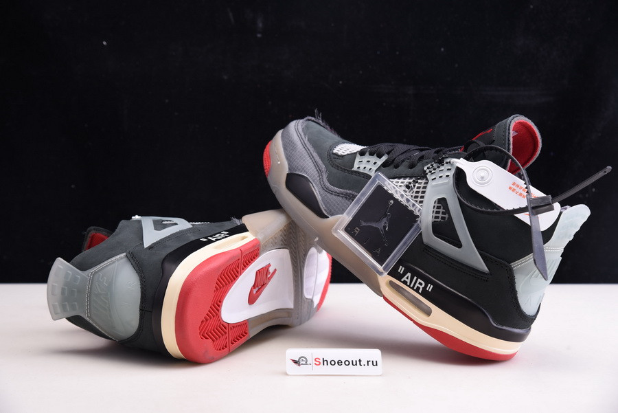 OFF White x Air Jordan 4 “Bred” CV9388-001