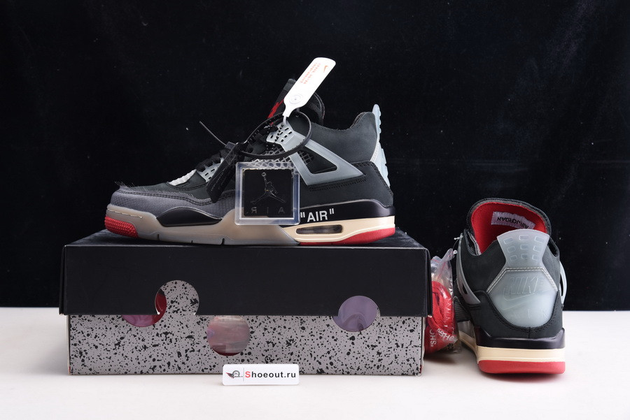 OFF White x Air Jordan 4 “Bred” CV9388-001