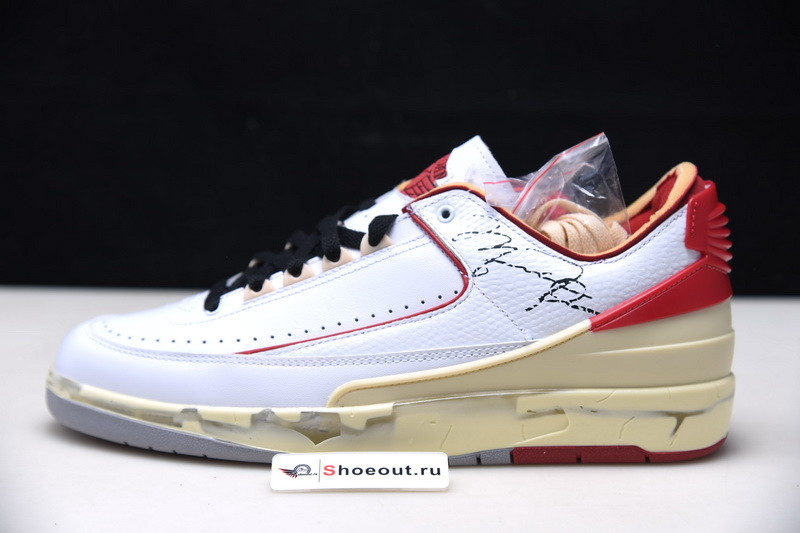 OF x Air Jordan 2 Low White Red DJ4375-106