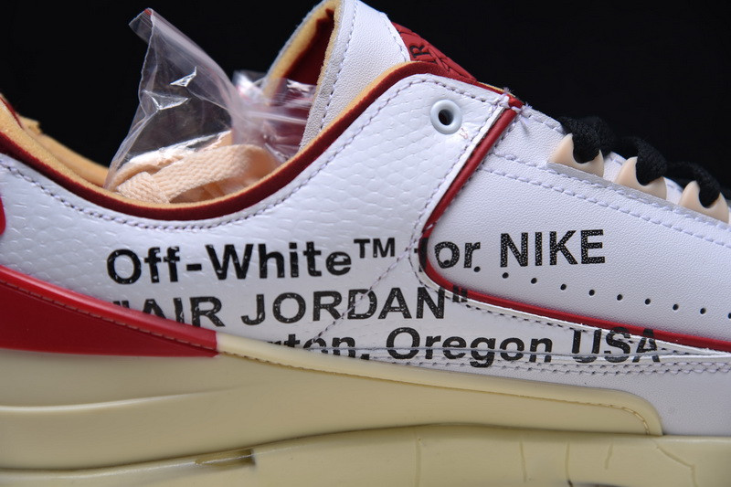 OF x Air Jordan 2 Low White Red DJ4375-106