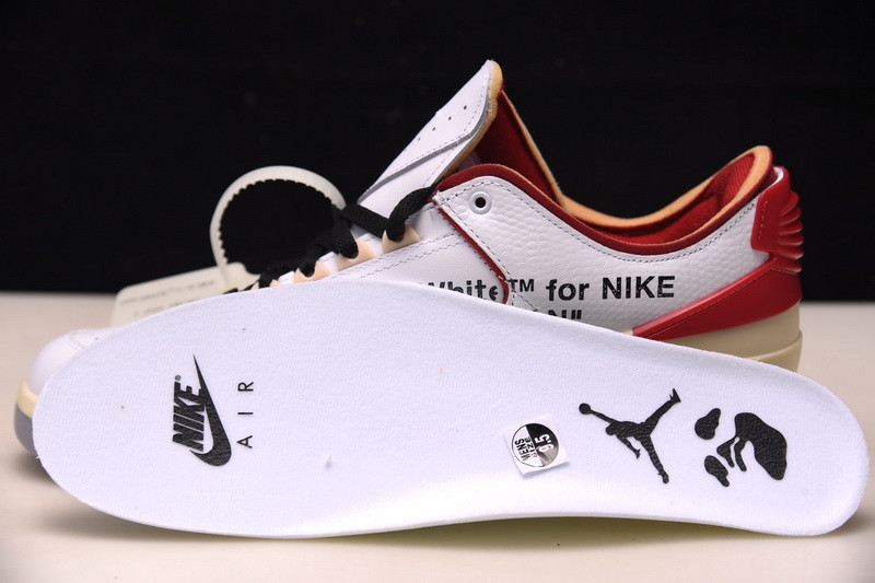 OF x Air Jordan 2 Low White Red DJ4375-106
