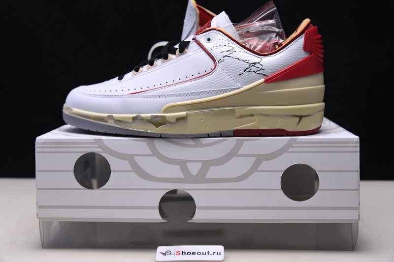 OF x Air Jordan 2 Low White Red DJ4375-106