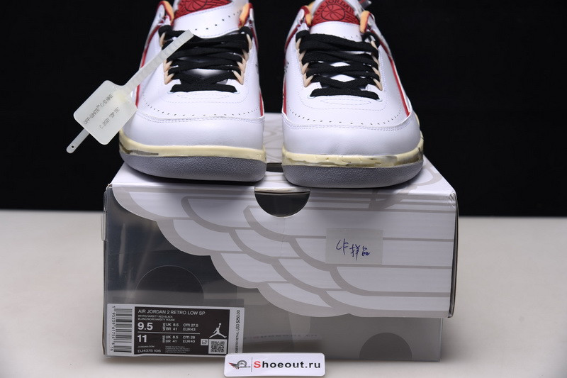 OF x Air Jordan 2 Low White Red DJ4375-106
