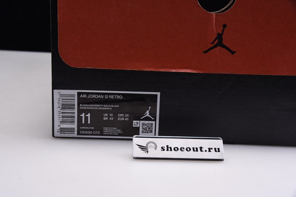 Air Jordan 12 Retro Black University Gold 130690-070