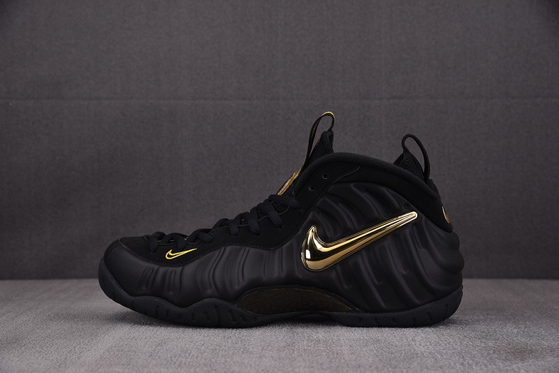 NK Air Foamposite Pro Black Metallic Gold 624041-009