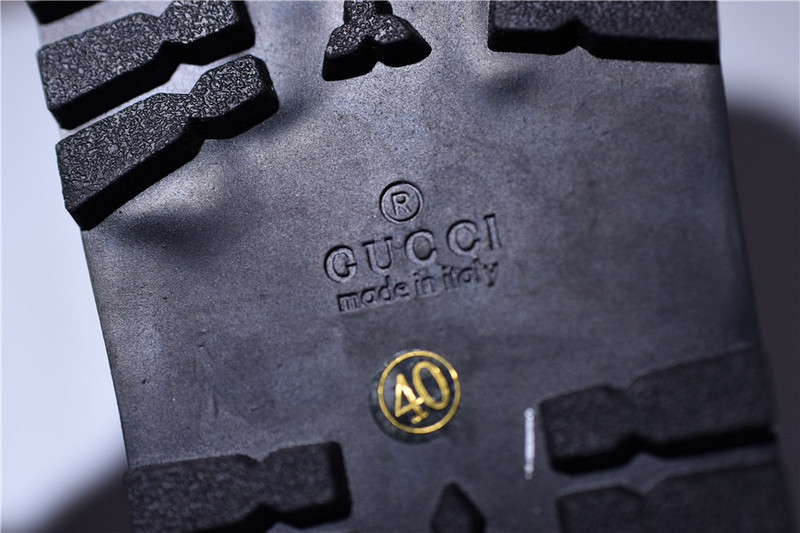 GC Leather SLIDE SANDAL with gg logo mens