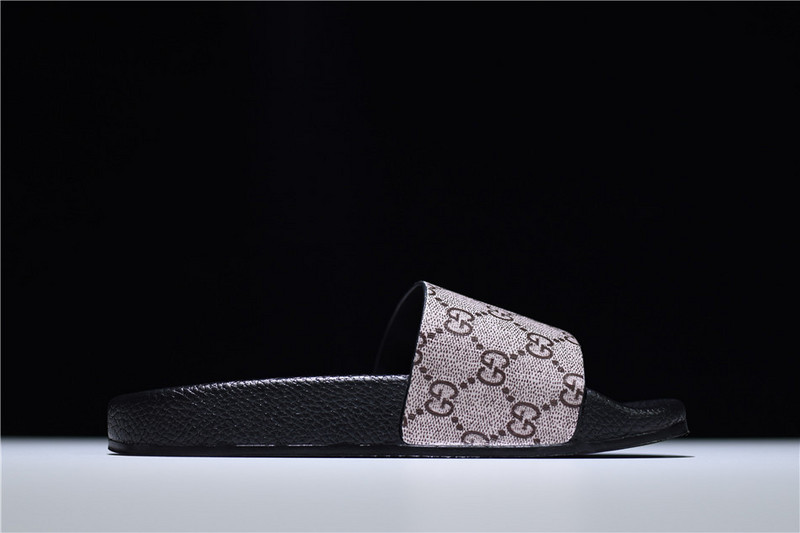 GC Leather SLIDE SANDAL with PLAID