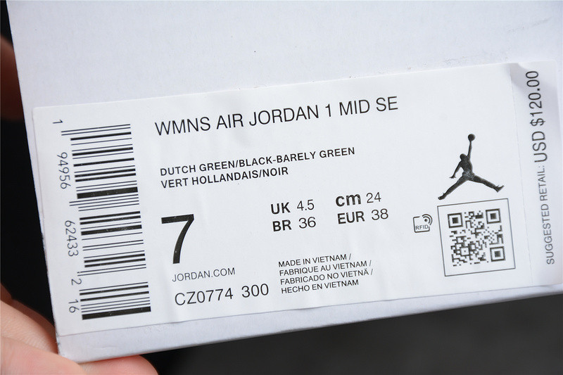 Air Jordan 1 Mid SE “Dutch Green” CZ0774-300