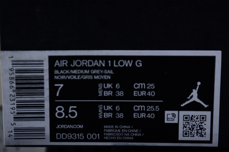 Air Jordan 1 Low Golf “Shadow” DD9315-001