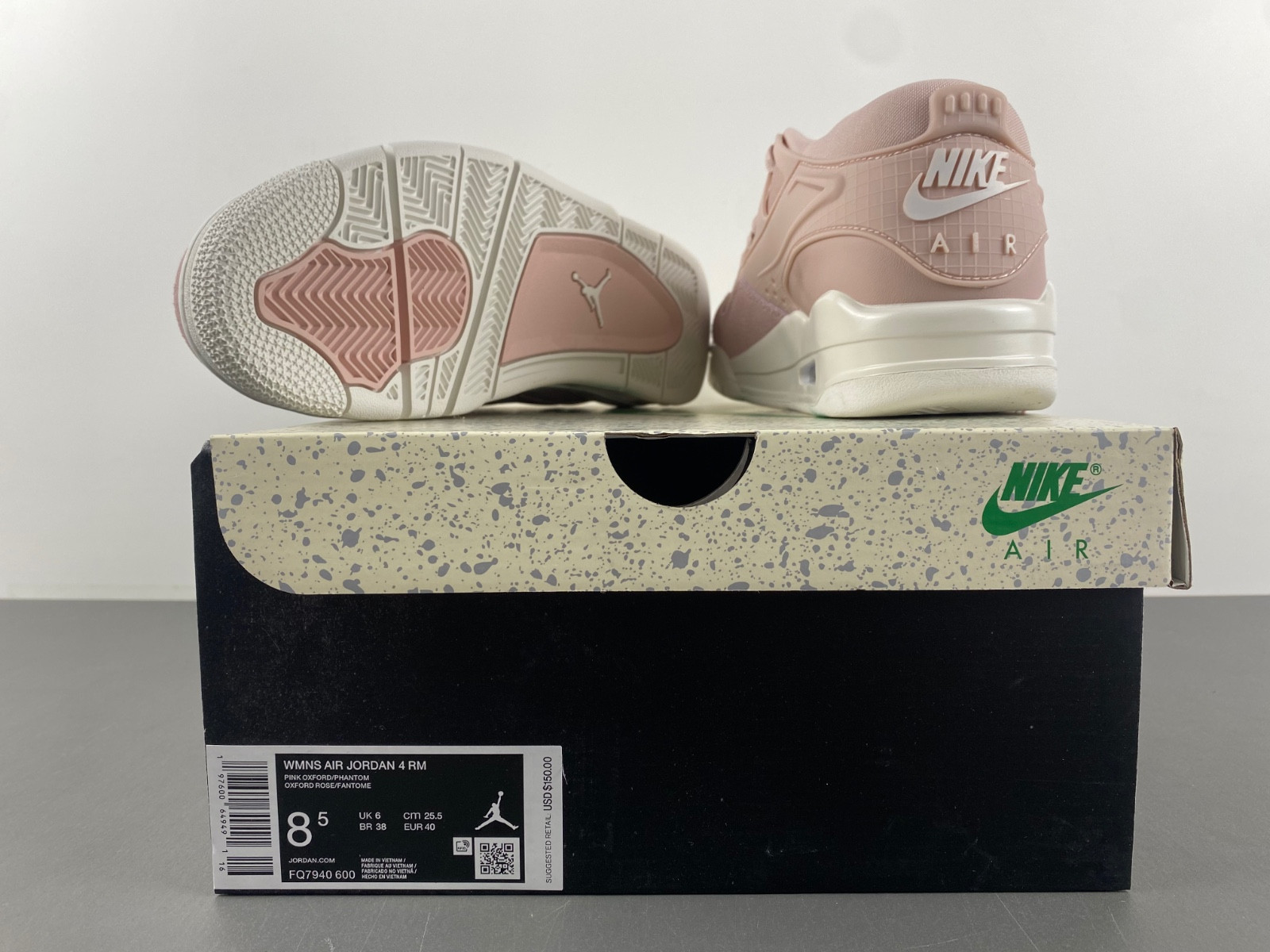 Air Jordan 4 PM “Pink Oxford” (W)  FQ7940-600