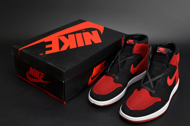 Nike Air Jordan 1 Retro High Flyknit “Banned” red mens 919704-001