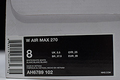 Nike womens Air Max 270 Triple White AH6789 102