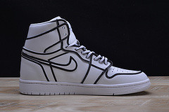 Nike Air Jordan 1 Retro “Comic 3D Pencil” White Hand-Painted MENS  AA4724-110